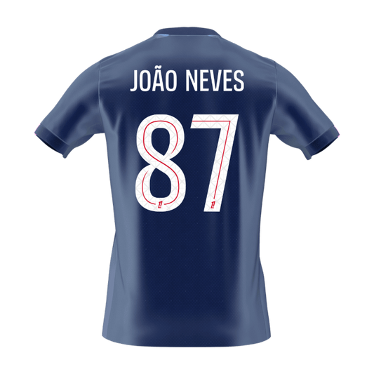JOÃO NEVES #87 PSG Tröja 2025/26 Hemma Premium Mörkblå