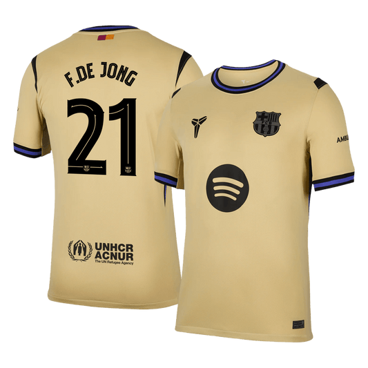 Barcelona Tröja F.DE JONG #21 2025/26 Borta Gul - UCL