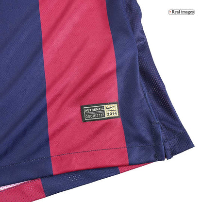 Retro Barcelona Hemma Fotbollströja SUÁREZ #9 2014/15 långärmad