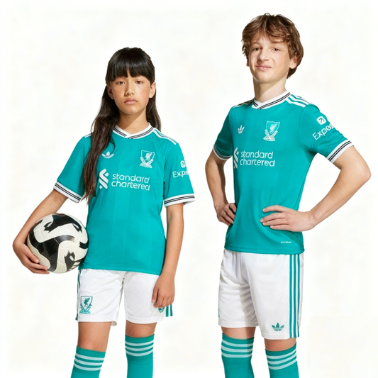 Liverpool Tröja 2025/26 Tredjeställ Grön Barn
