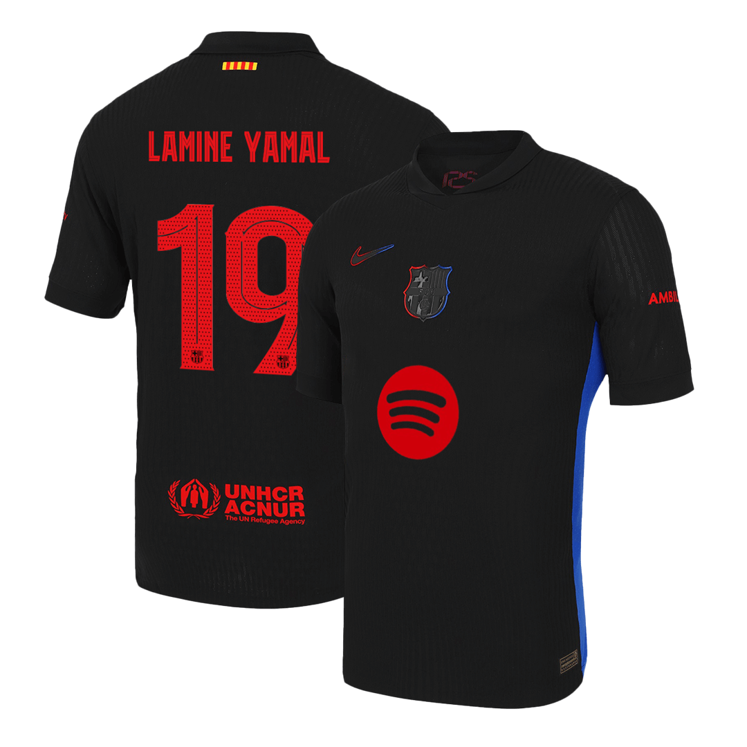 Barcelona Borta Fotbollströja LAMINE YAMAL #19 2024/25 Autentisk