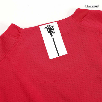 Retro Manchester United Hemma Fotbollströja SCHOLES #18 2007/08 långärmad - UCL Final