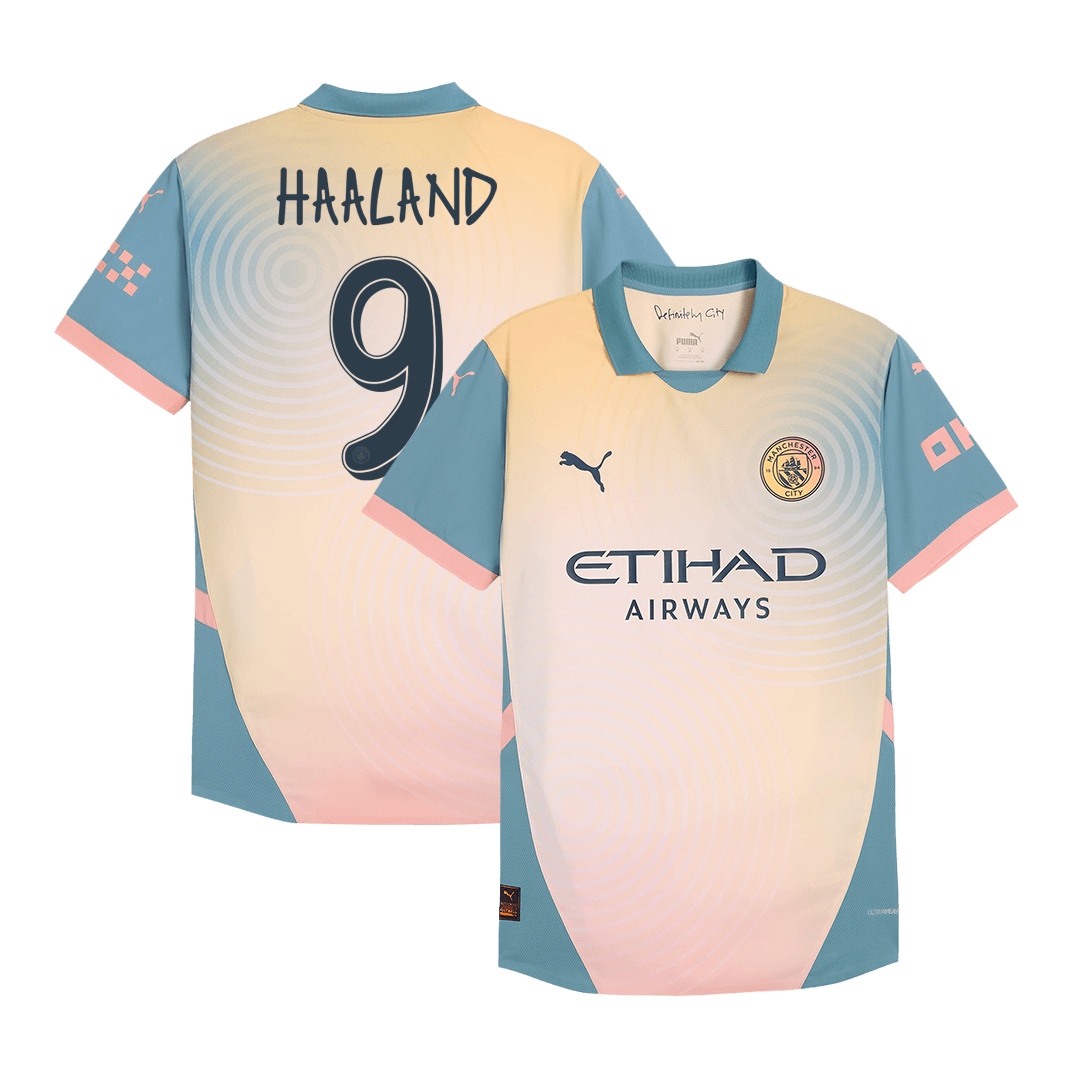 Manchester City Fjärde borta Fotbollströja HAALAND #9 2024/25 Autentisk - Definitely City