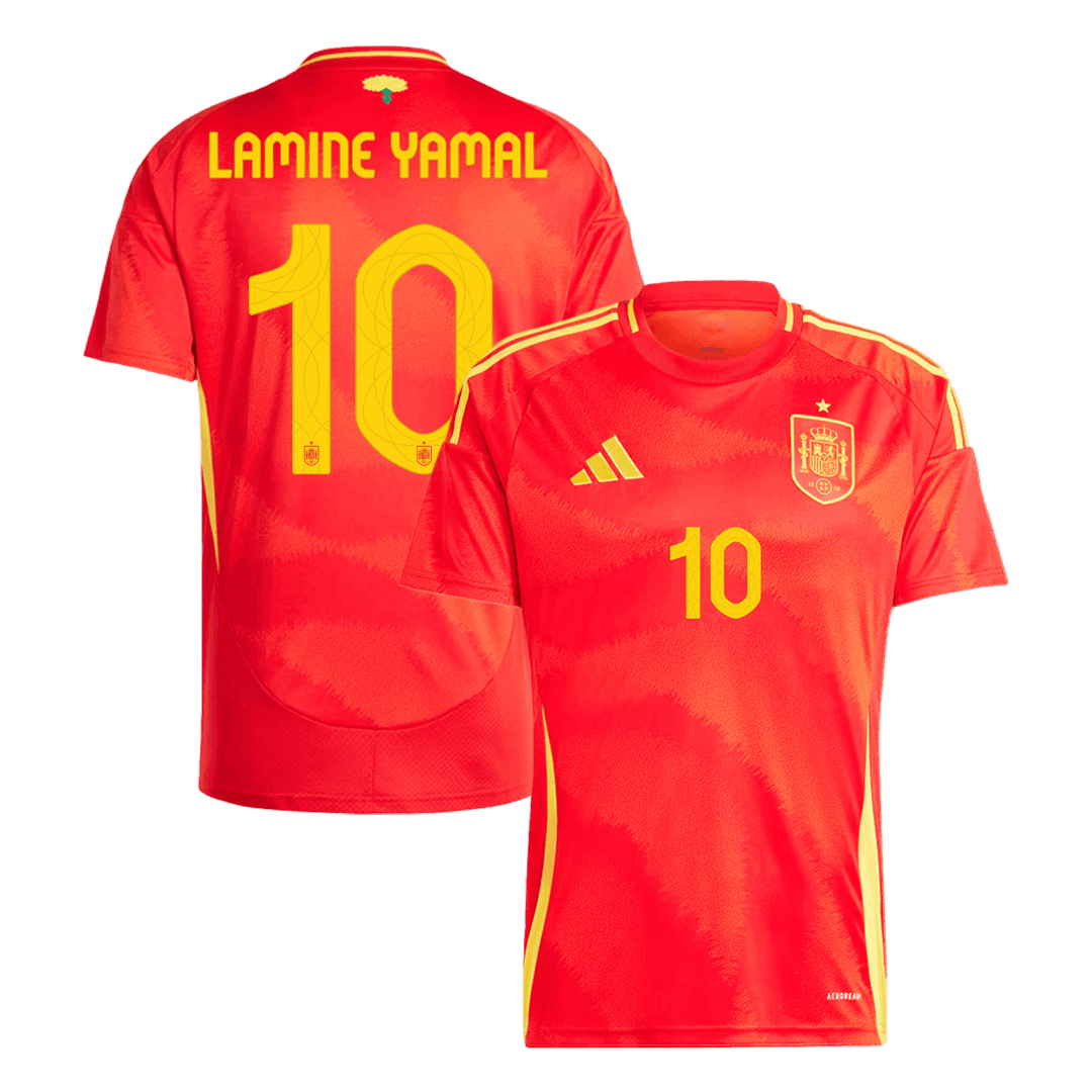 LAMINE YAMAL #10 Spanien Hemma Fotbollströjor Euro 2024