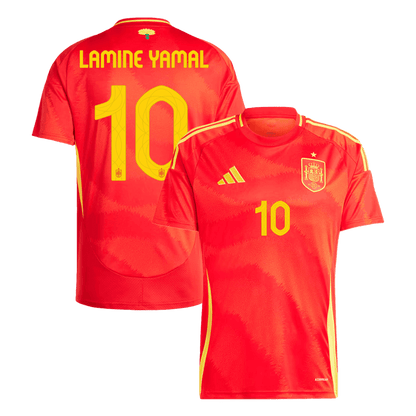 LAMINE YAMAL #10 Spanien Hemma Fotbollströjor Euro 2024