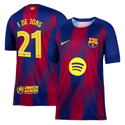 F.DE JONG #21 Barcelona Tröja 2025/26 Hemma - UCL-2