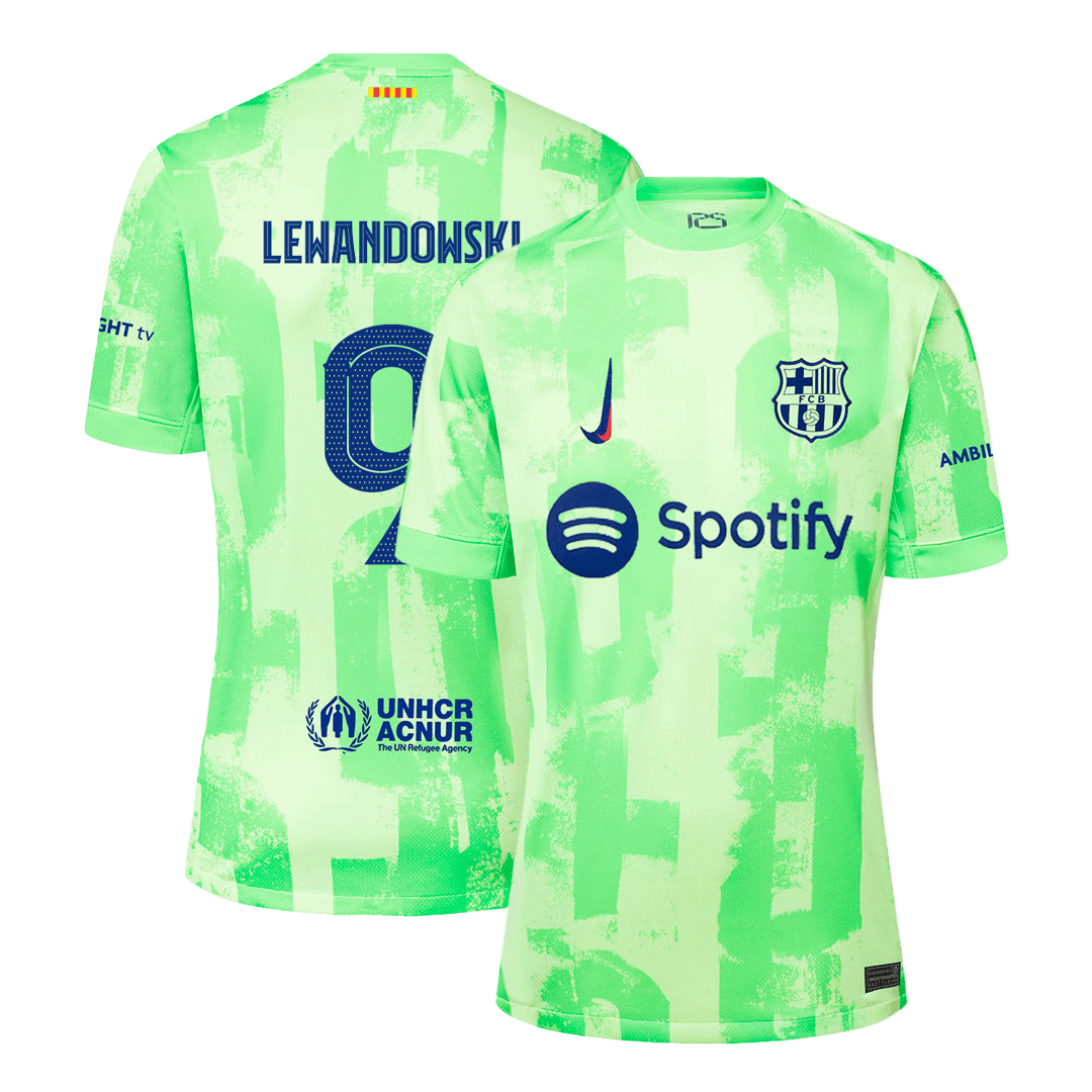Barcelona Tredjeställ Fotbollströja LEWANDOWSKI #9 2024/25 Premium - UCL