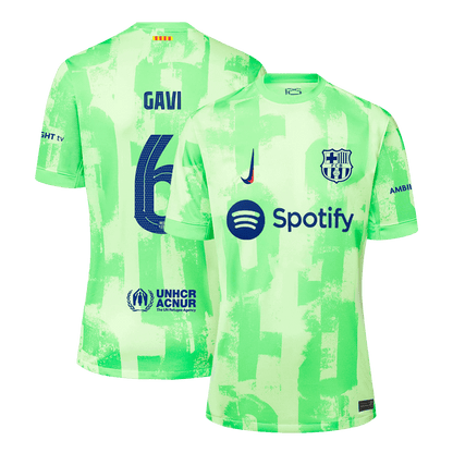 Barcelona Tredjeställ Fotbollströja GAVI #6 2024/25 Premium - UCL
