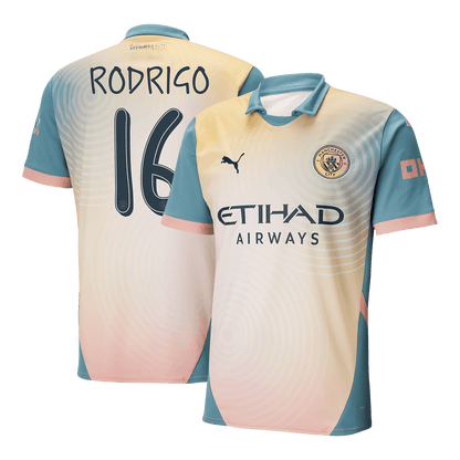 Manchester City Fjärde borta Fotbollströja RODRIGO #16 2024/25 - Definitely City