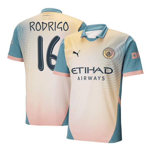 Manchester City Fjärde borta Fotbollströja RODRIGO #16 2024/25 - Definitely City