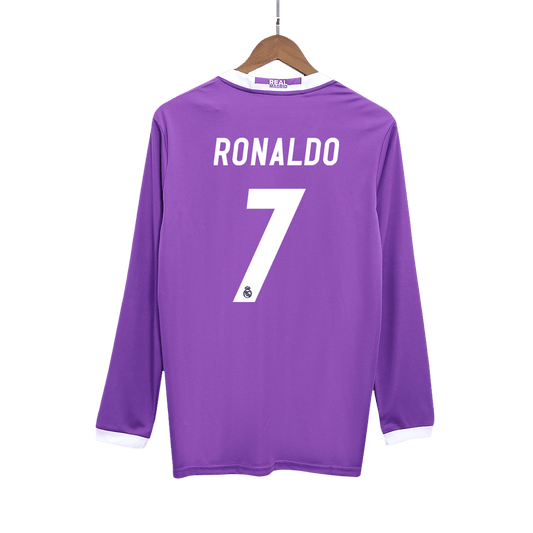 Retro Real Madrid Borta Fotbollströja RONALDO #7 2016/17 långärmad