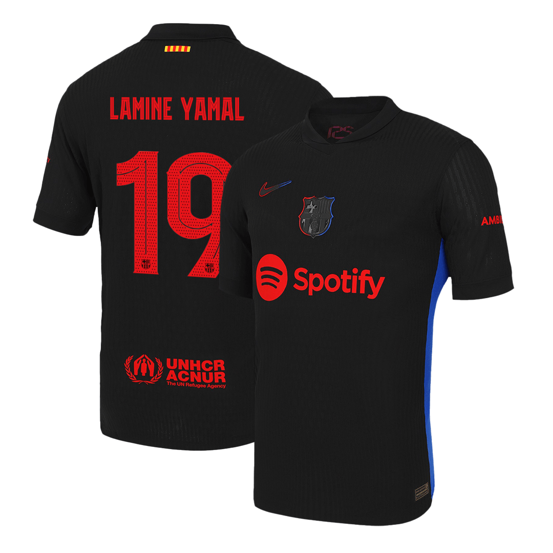 Barcelona Borta Fotbollströja LAMINE YAMAL #19 2024/25 Autentisk - UCL