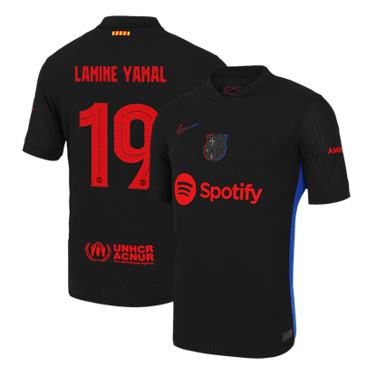 Barcelona Borta Fotbollströja LAMINE YAMAL #19 2024/25 Autentisk - UCL