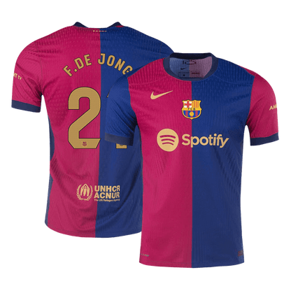 Barcelona Hemma Fotbollströja F.DE JONG #21 2024/25 Autentisk