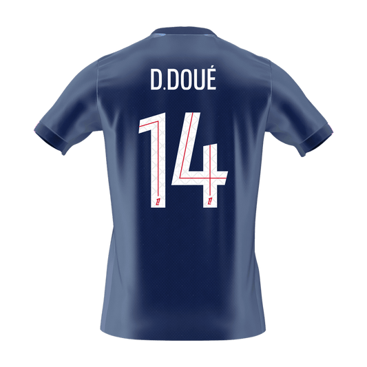 D.DOUÉ #14 PSG Tröja 2025/26 Hemma Premium Mörkblå