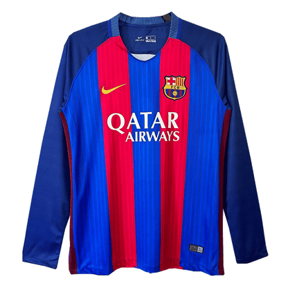 Retro Barcelona Hemma Fotbollströja 2016/17 långärmad