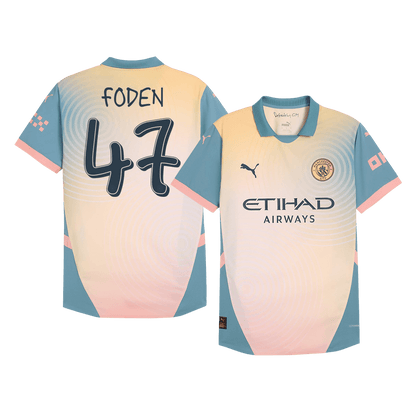 Manchester City Fjärde borta Fotbollströja FODEN #47 2024/25 Autentisk - Definitely City
