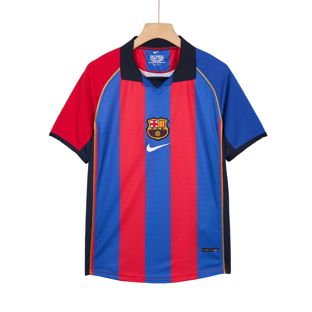 Retro Barcelona Hemma Fotbollströja RIVALDO #10 2001/02