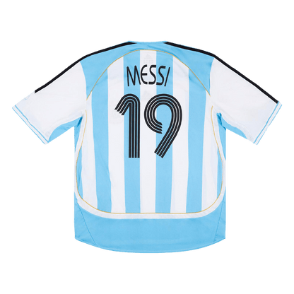 MESSI #19 Argentina Hemma Fotbollströjor 2006 Retro