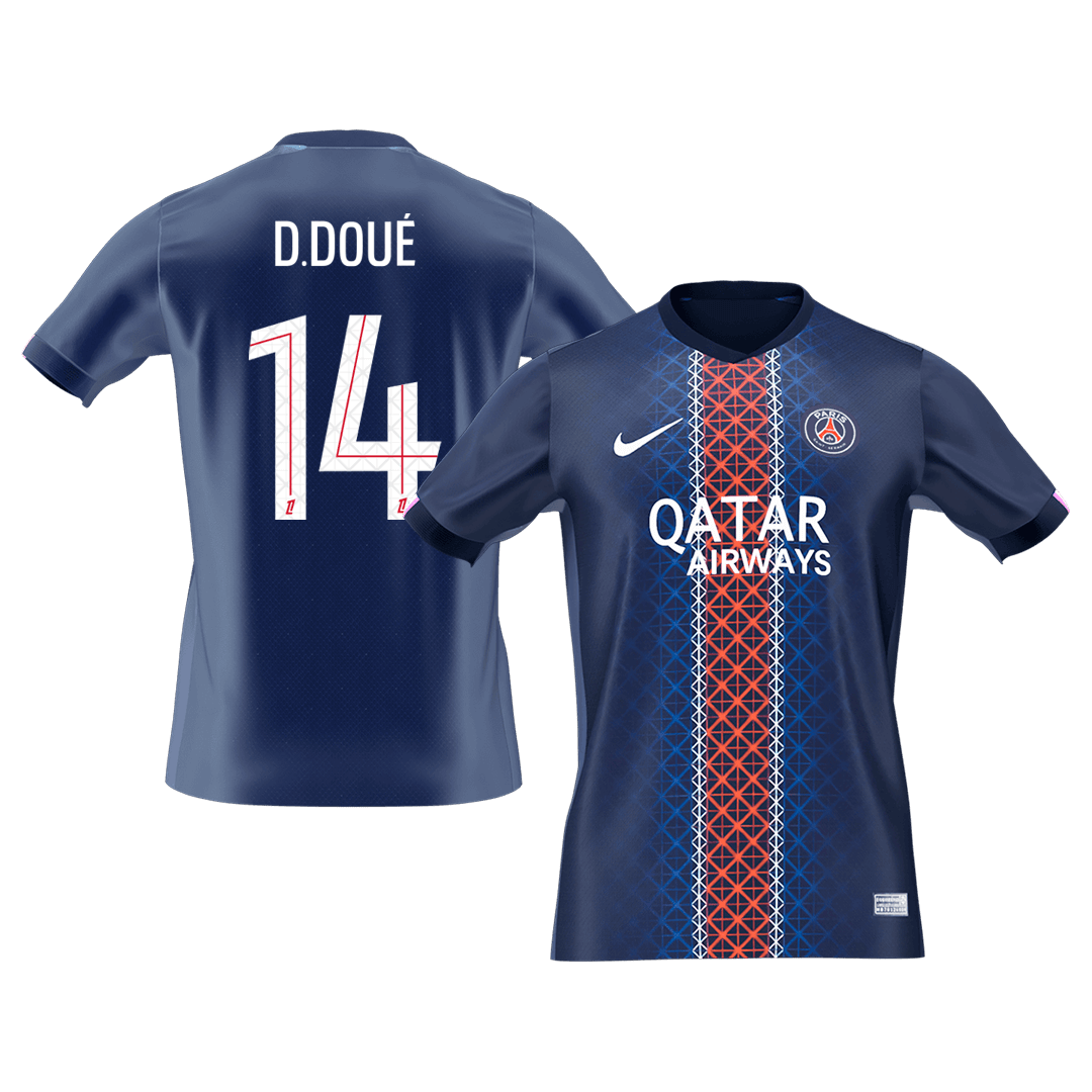 D.DOUÉ #14 PSG Tröja 2025/26 Hemma Premium Mörkblå