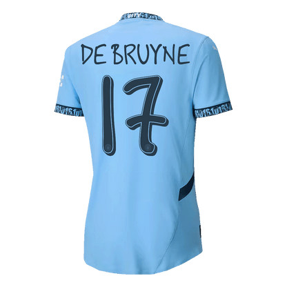 Manchester City Hemma Fotbollströja DE BRUYNE #17 2024/25 Autentisk - UCL