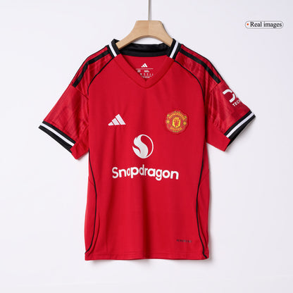 Manchester United Tröja 2025/26 Hemmaställ Röd Barn