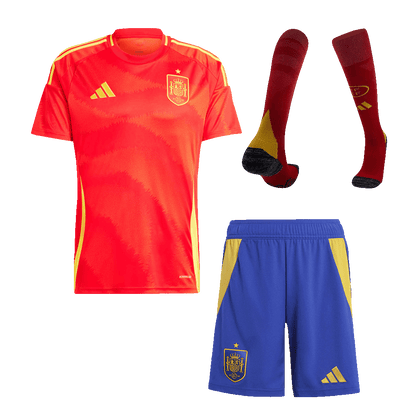 Spanien Hemma Fotbollströja Euro 2024 Fotbollssats