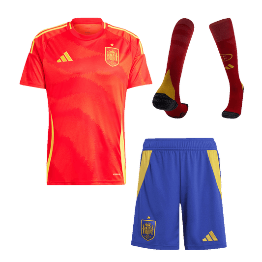 Spanien Hemma Fotbollströja Euro 2024 Fotbollssats