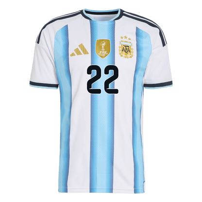 Argentina Tröja L.MARTÍNEZ #22 2026 Hemma Autentisk Blå & Vit - World Cup 2026-3