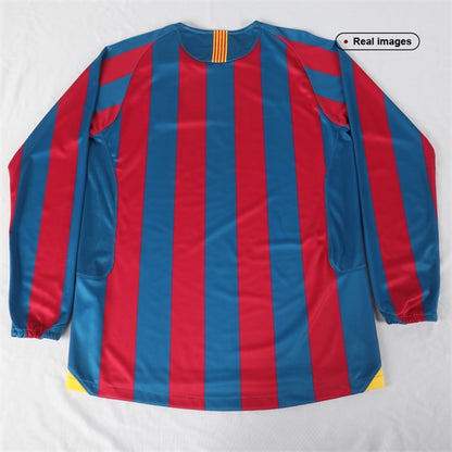 Retro Barcelona Hemma Fotbollströja 2005/06 långärmad