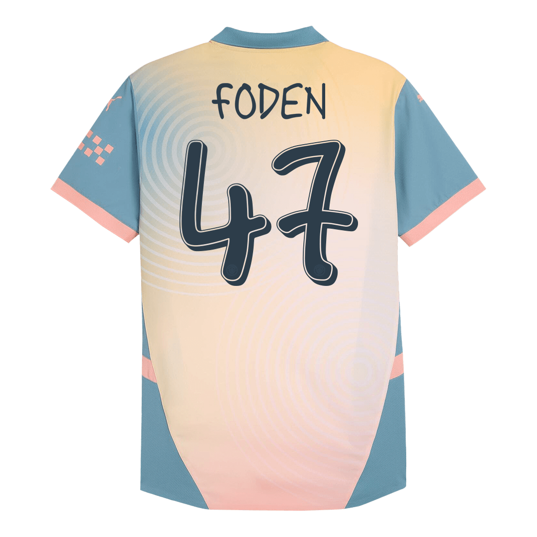 Manchester City Fjärde borta Fotbollströja FODEN #47 2024/25 Autentisk - Definitely City