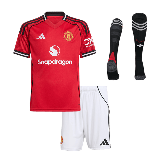 Manchester United Tröja 2025/26 Hemmaställ Röd Barn