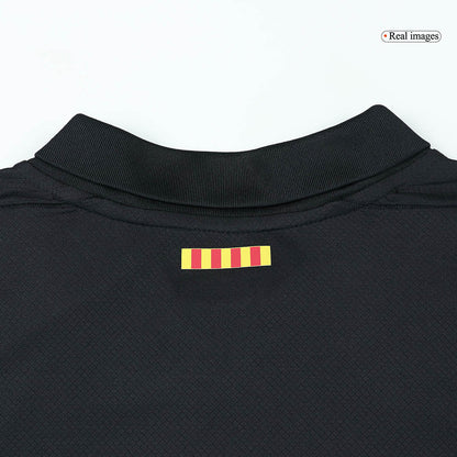 Barcelona Borta Fotbollströja 2024/25 - Spotify-logotyp utan text