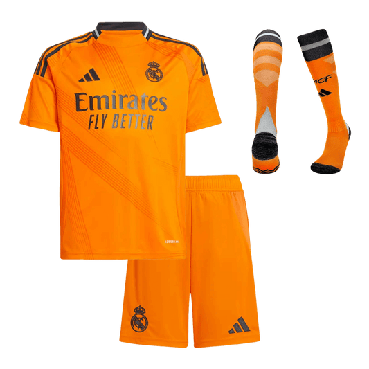 Real Madrid Borta Fotbollströja 2024/25 Fotbollssats Barn stora storlekar
