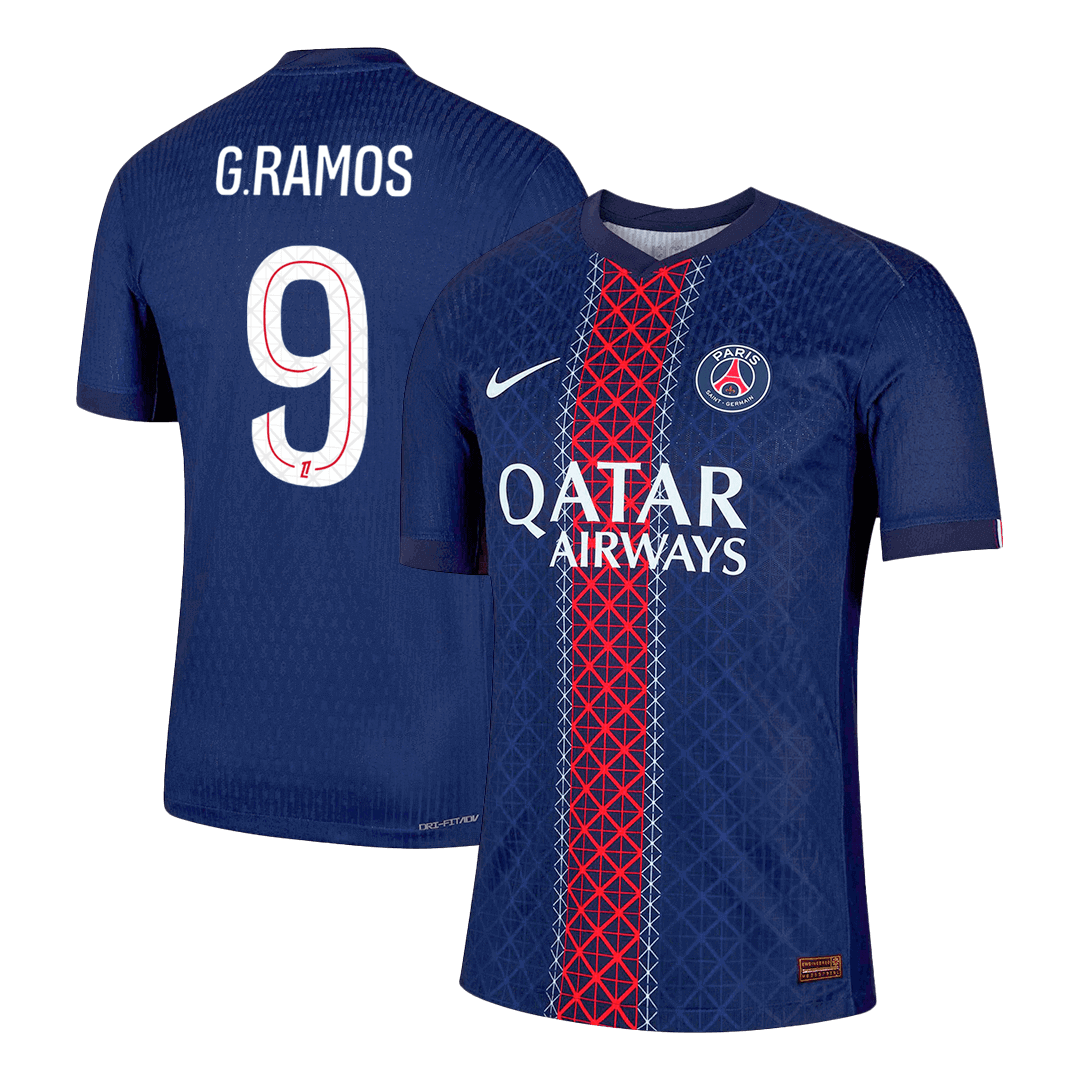 PSG Tröja G.RAMOS #9 2025/26 Hemma Autentisk Mörkblå