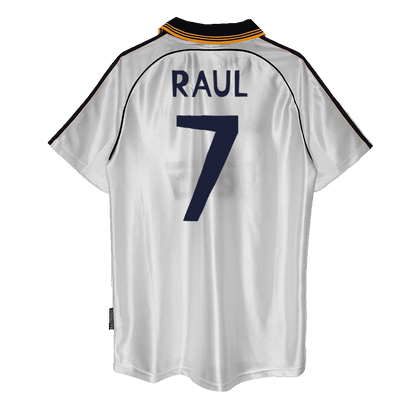 Retro Real Madrid Hemma Fotbollströja RAUL #7 1998/00