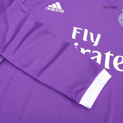 Retro Real Madrid Borta Fotbollströja BENZEMA #9 2016/17 långärmad