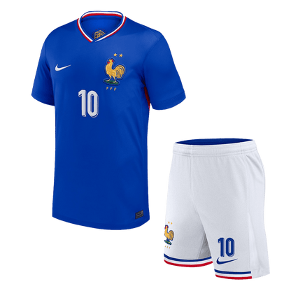 MBAPPÉ #10 Frankrike Hemma fotbollströjor 2024 Fotbollssats Barn