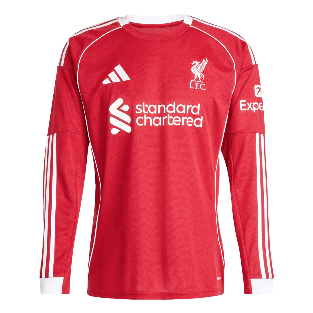 Liverpool Hemmatröja 2025/26 Långärmad Röd stora storlekar