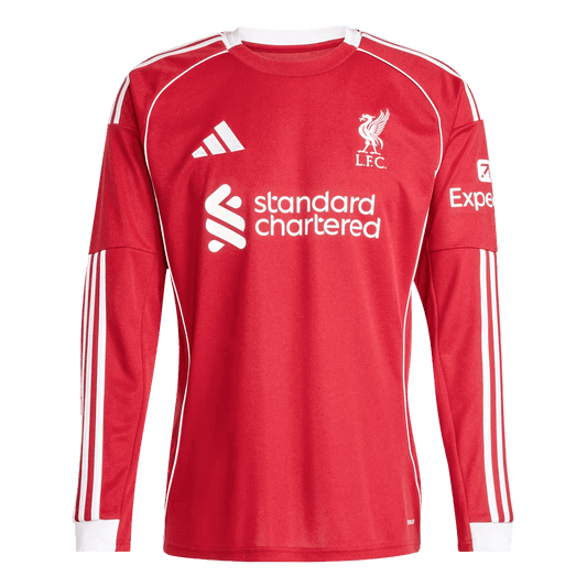 Liverpool Hemmatröja 2025/26 Långärmad Röd stora storlekar