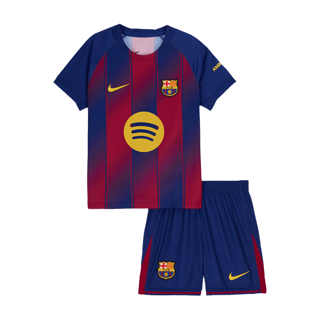 Barcelona Tröja 2025/26 Hemma 
Fotbollssats Barn stora storlekar