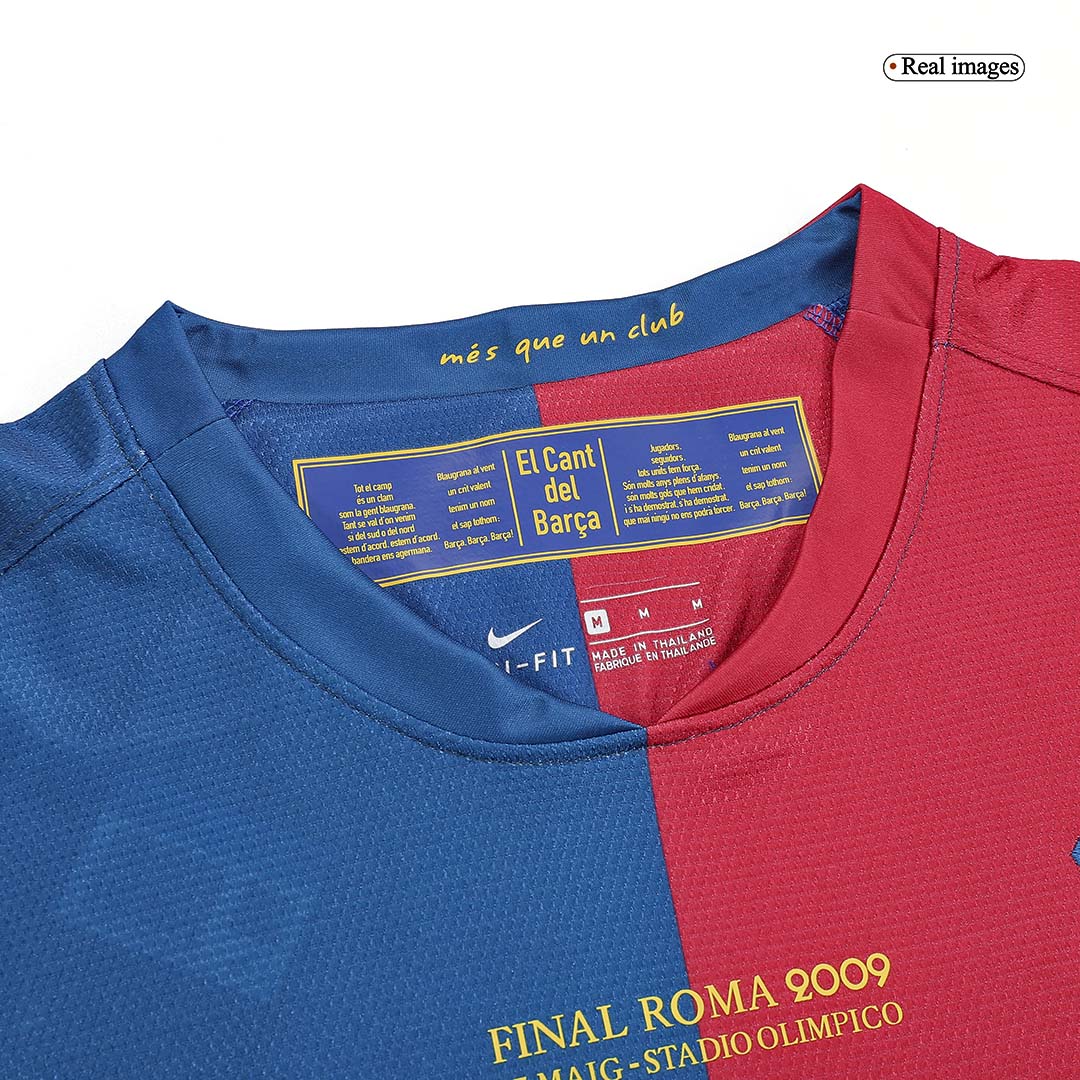 Retro Barcelona Hemma Fotbollströja XAVI #6 2008/09 långärmad - UCL Final