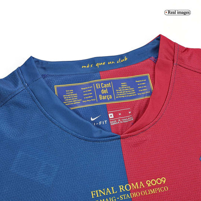 Retro Barcelona Hemma Fotbollströja ETO'O #9 2008/09 långärmad - UCL Final