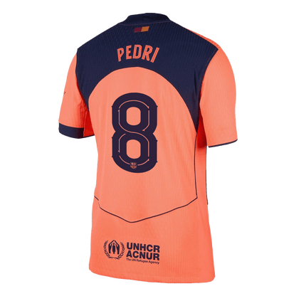 Barcelona Tröja PEDRI #8 2025/26 Tredje Autentisk Orange - UCL