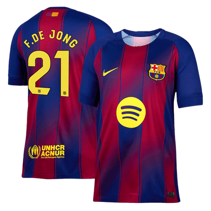 F.DE JONG #21 Barcelona Tröja 2025/26 Hemma