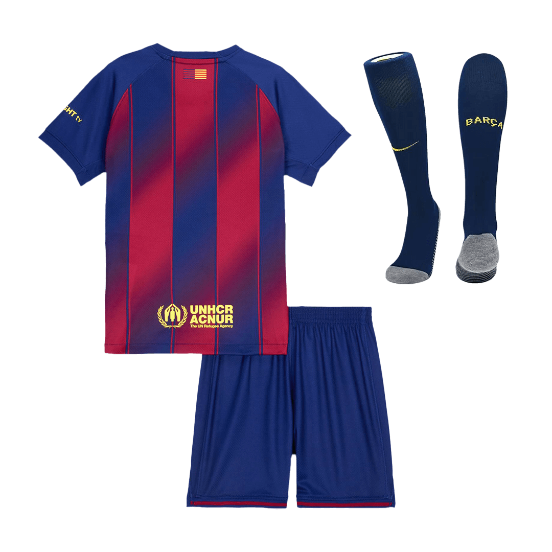 Barcelona Tröja 2025/26 Hemmaställ Röd/Blå Barn stora storlekar