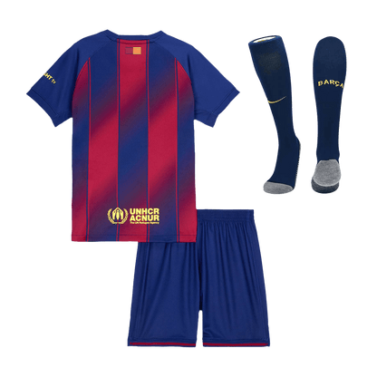 Barcelona Tröja 2025/26 Hemmaställ Röd/Blå Barn stora storlekar