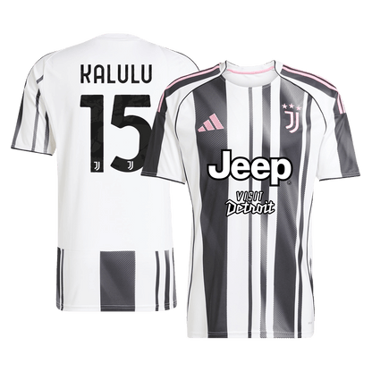 Juventus Tröja KALULU #15 2025/26 Hemma Svart & Vitt-2