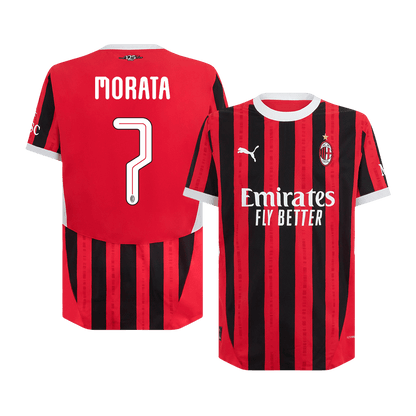 AC Milan Hemma Fotbollströja MORATA #7 2024/25 Autentisk - UCL