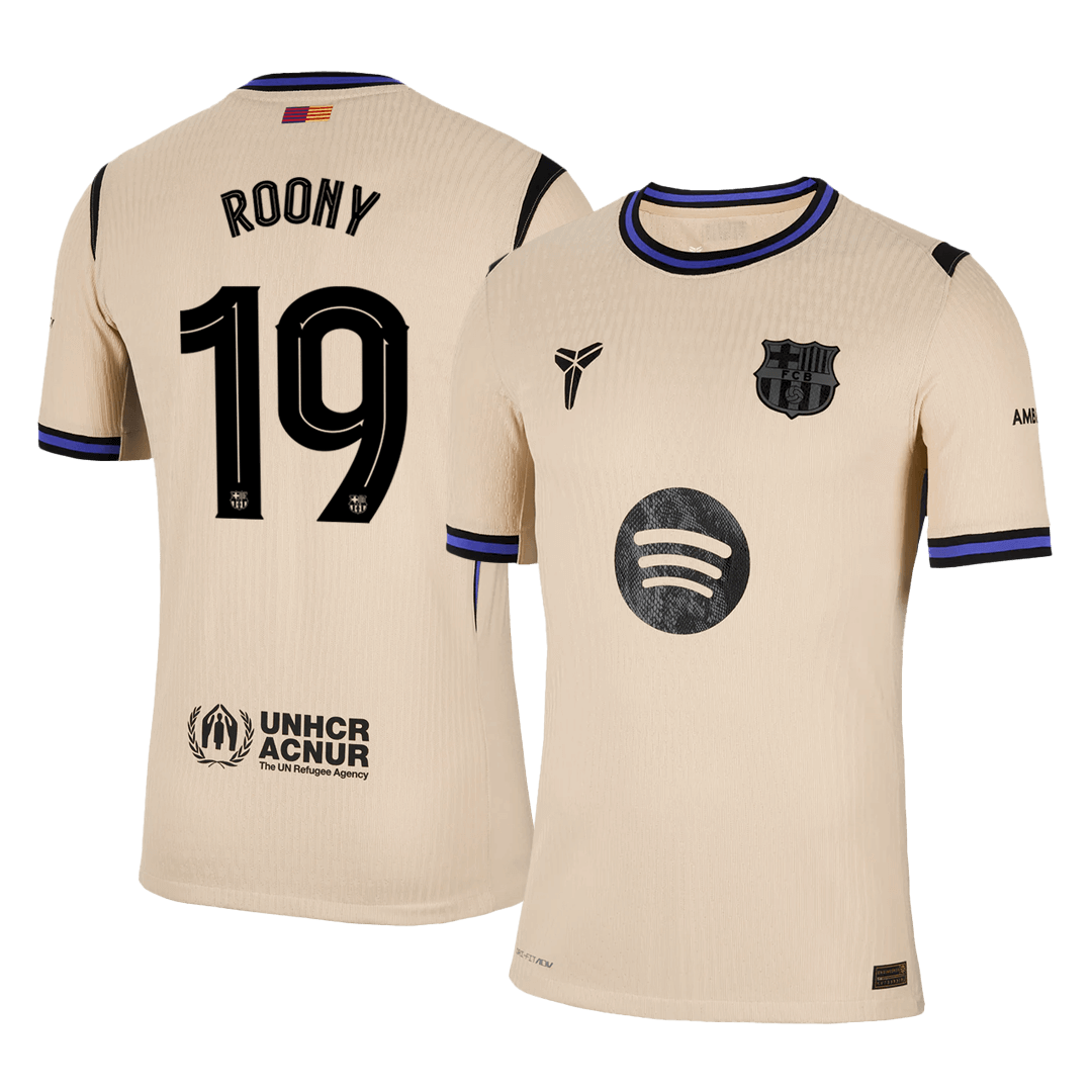 Barcelona Tröja ROONY #19 2025/26 Borta Gul - UCL